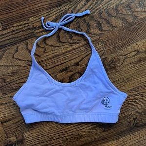 Patagonia lavender halter sports bra.